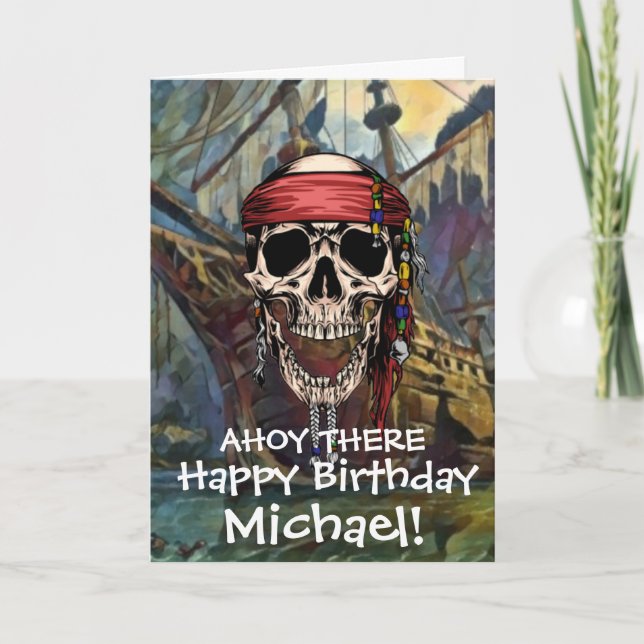 Pirat Skalle Spök SKEPp Kanon Kort (Framsida)