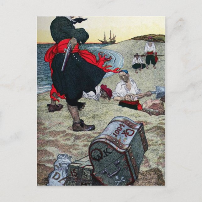 Pirat skatt vykort (Framsida)