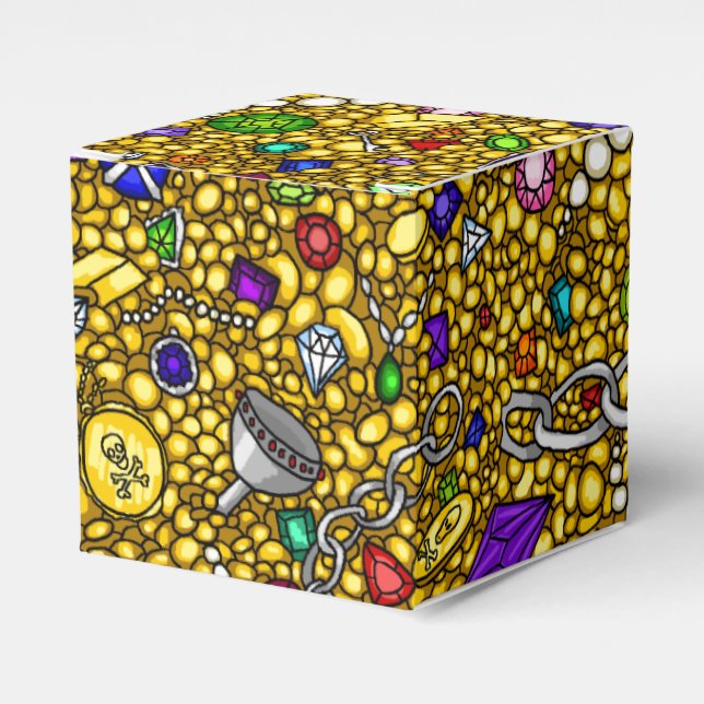 Pirat skattetryck party favors presentaskar (Framsidan Sidan)