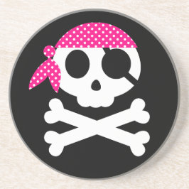Pirat Skeleton Skull Bandanna Underlägg Sandsten
