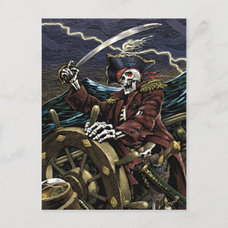 Pirat Skeleton-vykort Vykort