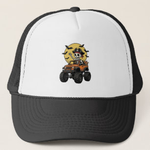 Pirat Skelett Monster Truck Halloween Design_1 Keps