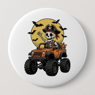 Pirat Skelett Monster Truck Halloween Design_1 Knapp