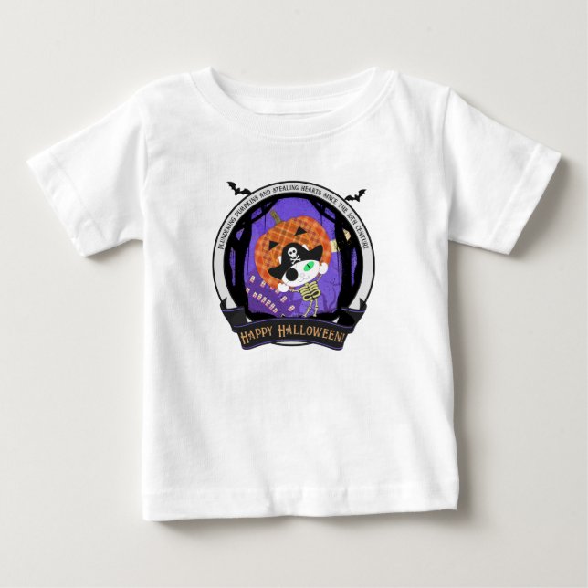 Pirat skelettkatt t shirt (Framsida)
