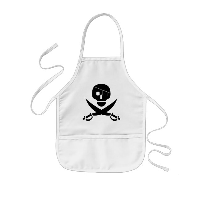 Pirat Skull Apron för barn Barnförkläde (Framsidan)
