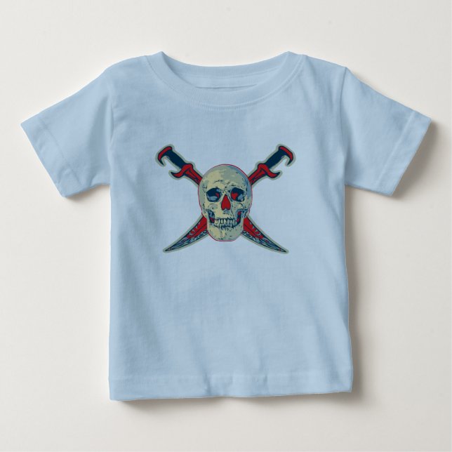 Pirat (Skull) - Baby Bra Jersey T-Shirt (Framsida)