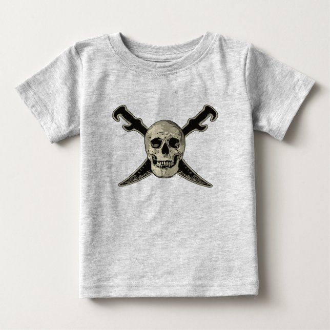 Pirat (Skull) - Baby Bra Jersey T-Shirt (Framsida)