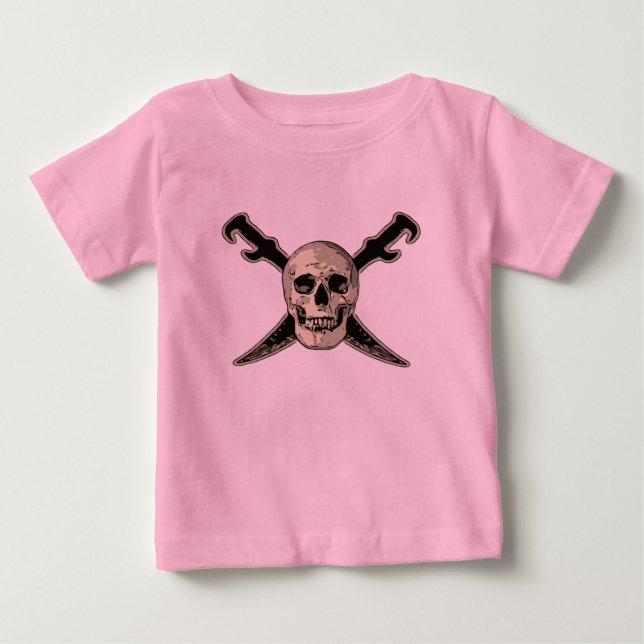 Pirat (Skull) - Baby Bra Jersey T-Shirt (Framsida)