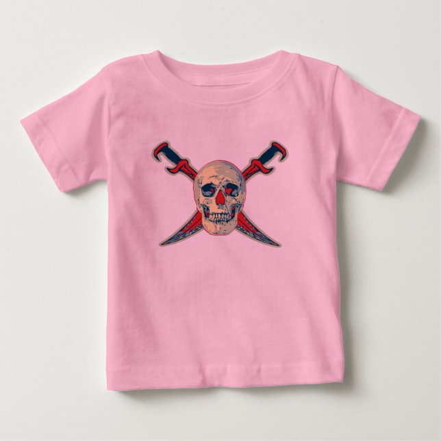 Pirat (Skull) - Baby Bra Jersey T-Shirt (Framsida)