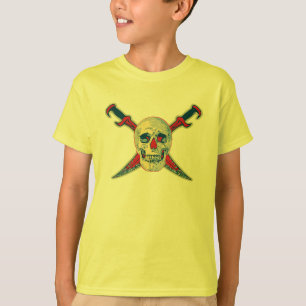 Pirat (Skull) - Barnens grundläggande hanes tagglö Tee
