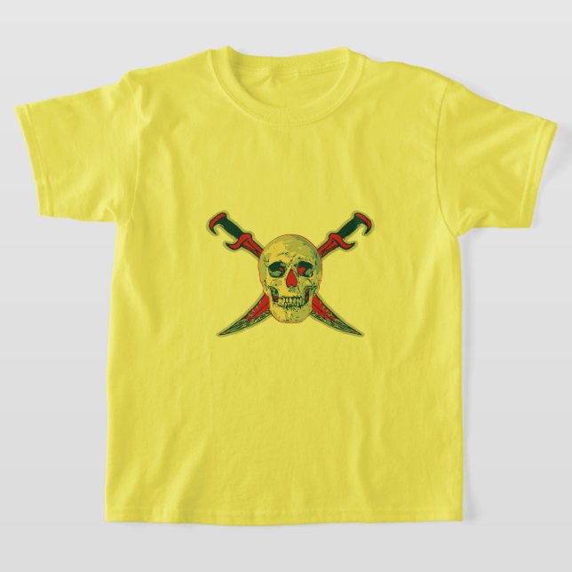 Pirat (Skull) - Barns grundläggande T-Shirt (Laydown)