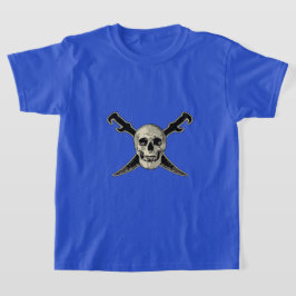 Pirat (Skull) - Barns grundläggande T-Shirt