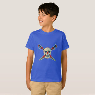 Pirat (Skull) - Barns grundläggande T-Shirt