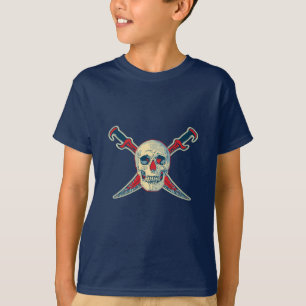 Pirat (Skull) - Barns grundläggande T-Shirt