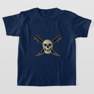 Pirat (Skull) - Barns grundläggande T-Shirt