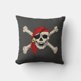 Pirat Skull Bones Jolly Roger Kudde
