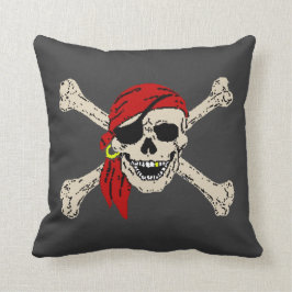 Pirat Skull Bones Jolly Roger Kudde