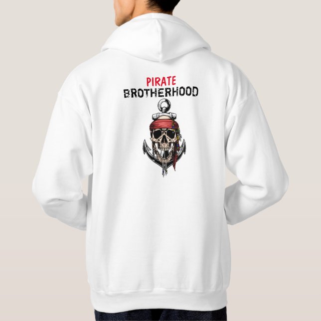 PIRAT SKULL BROTHERHOOD GHOST FRAKT HOODIE (Baksida)