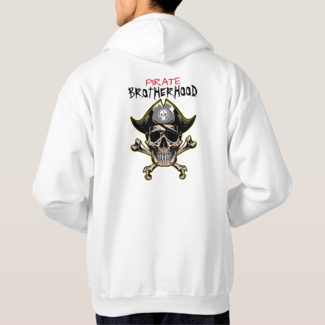 PIRAT SKULL BROTHERHOOD T-Shirt Hoodie (Baksida)