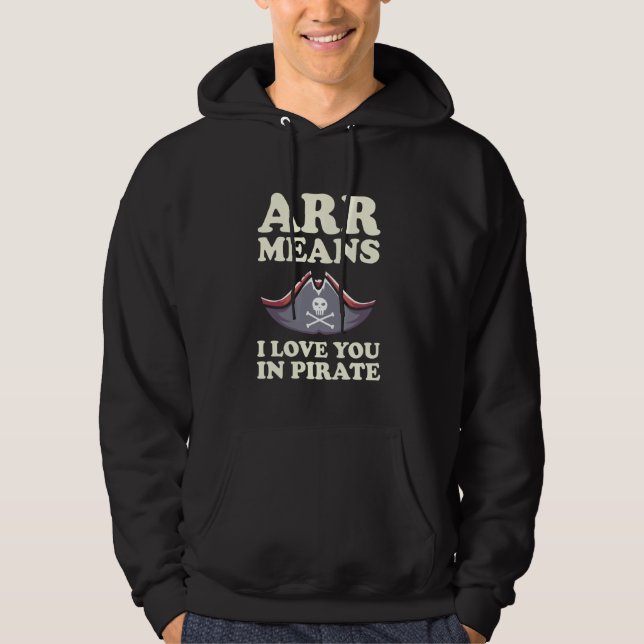 Pirat Skull Crossbone Jolly-Roger Hoodie (Framsida)