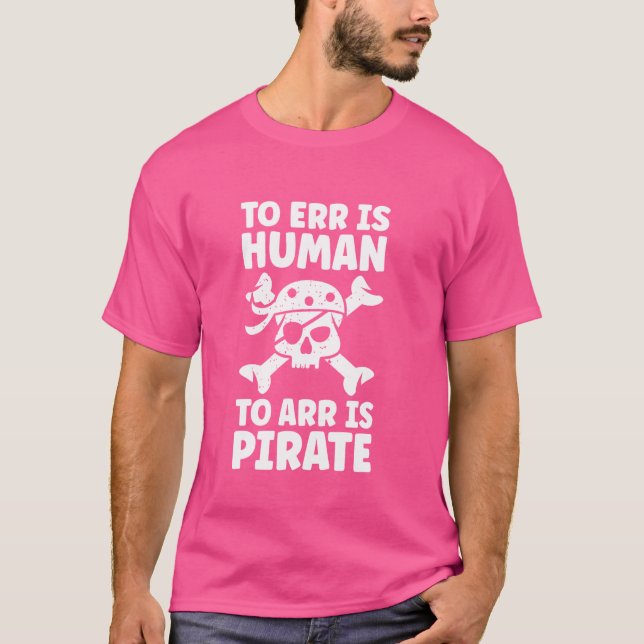 Pirat Skull Crossbone Jolly-Roger T Shirt (Framsida)