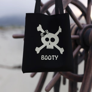 Pirat Skull Crossbone Namn Black Tygkasse