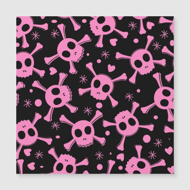 Pirat Skull: Girlish Hearts Mönster (Framsida)