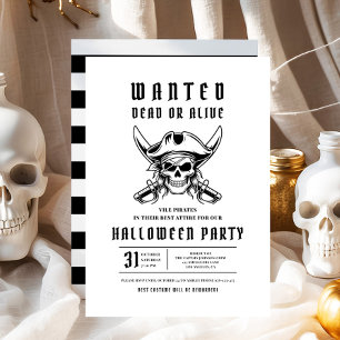 Pirat Skull Halloween fest Inbjudningar