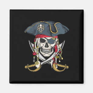 Pirat Skull Halloween Little Boys Girls Kids Tonår Magnet