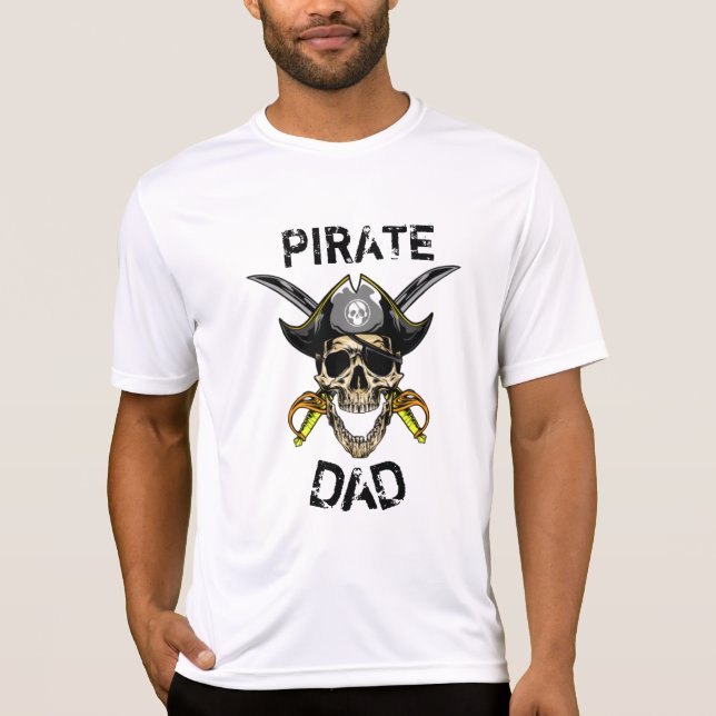 PIRAT SKULL HALLOWEEN PAPPA T-Shirt (Framsida)