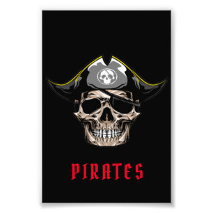 Pirat Skull jolly roger Fototryck