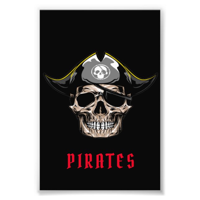 Pirat Skull jolly roger Fototryck (Framsidan)