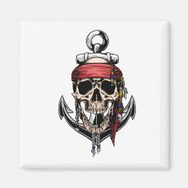 Pirat Skull Kor Bones Anchor Magnet