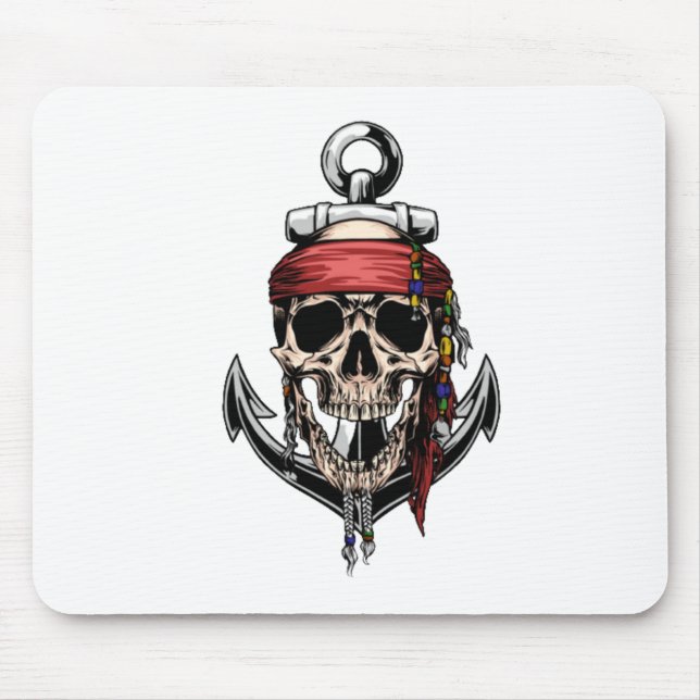 Pirat Skull Kor Bones Anchor Musmatta (Framsidan)