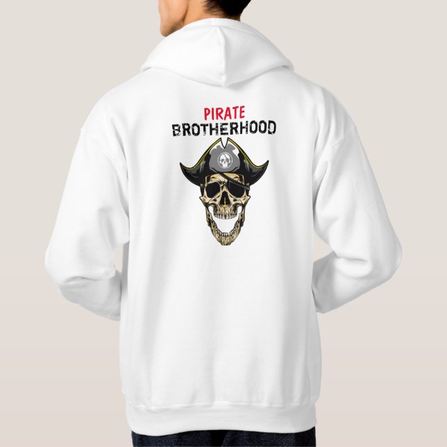 PIRAT SKULL LYCKLIG BROTHERHOOD HOODIE (Baksida)