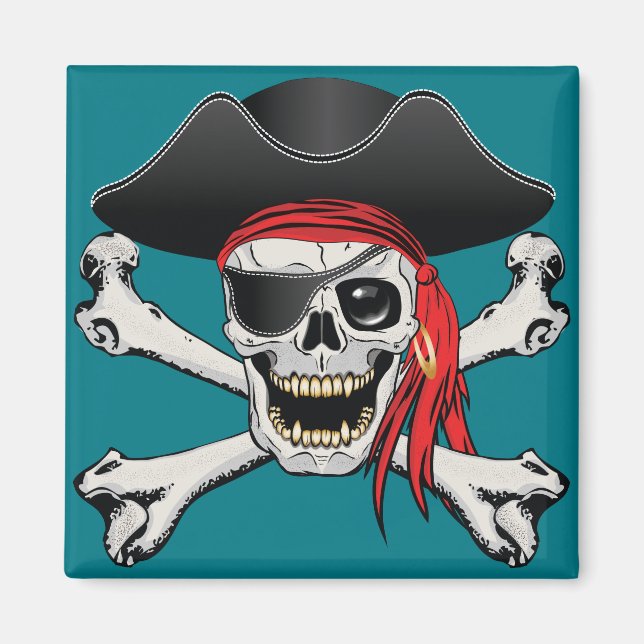 Pirat Skull Magnet (Framsidan)