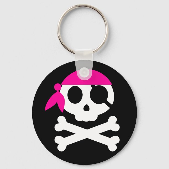 Pirat Skull med Bandanna Nyckelring (Framsida)