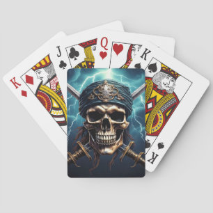 Pirat Skull med klassiska ordlistekort Casinokort