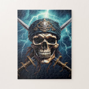 Pirat Skull med Swords Puzzle Pussel