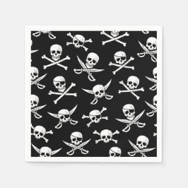 Pirat Skull och Bones Pappersservett