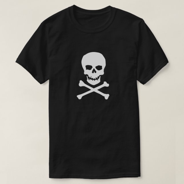 Pirat Skull och Bones T Shirt (Design framsida)