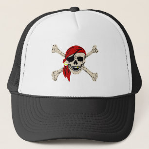 Pirat Skull och Bones Truckerkeps