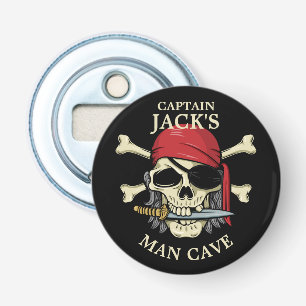 Pirat Skull och Crossbone Man Cave Flasköppnare