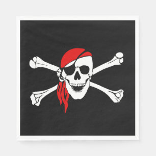 Pirat Skull och Crossbone Pappersservett