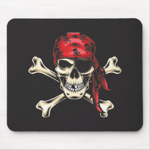 Pirat Skull och Kor Bones Musmatta