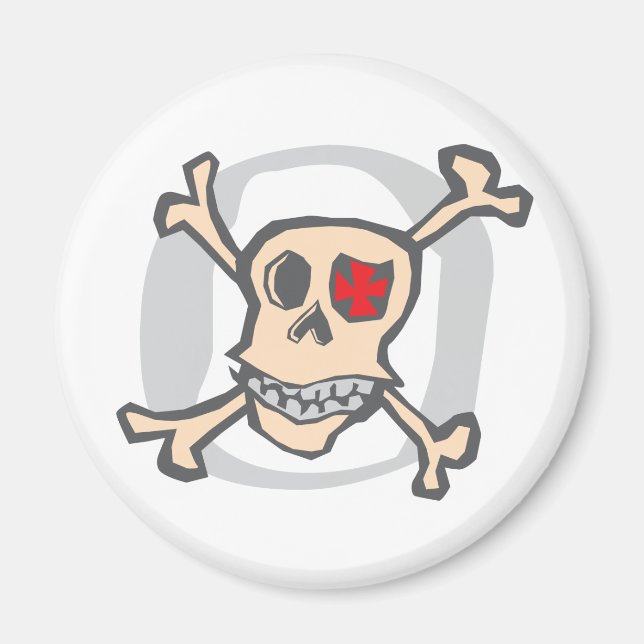 Pirat: Skull och Kor Magnet (Framsidan)