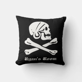 Pirat Skull och korsade ben Kudde