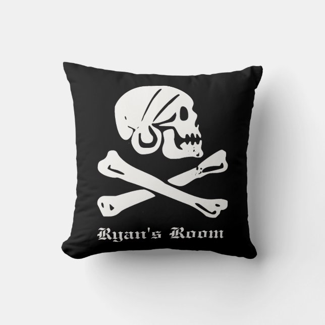 Pirat Skull och korsade ben Kudde (Framsida)