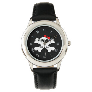 Pirat Skull och korsade skärlasser av Creepy Art Armbandsur