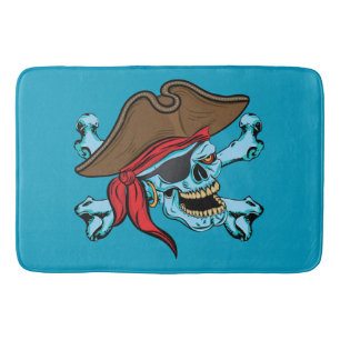 Pirat Skull och korsben Badrumsmatta